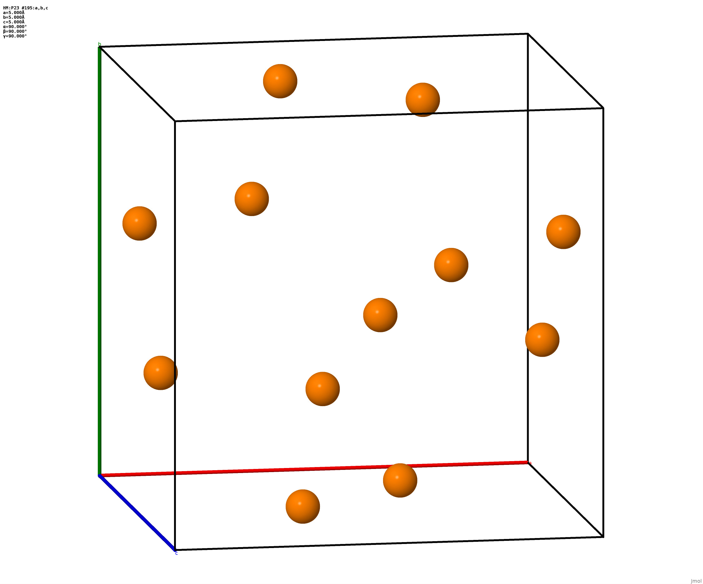 P12 crystal in
	    space group P23
