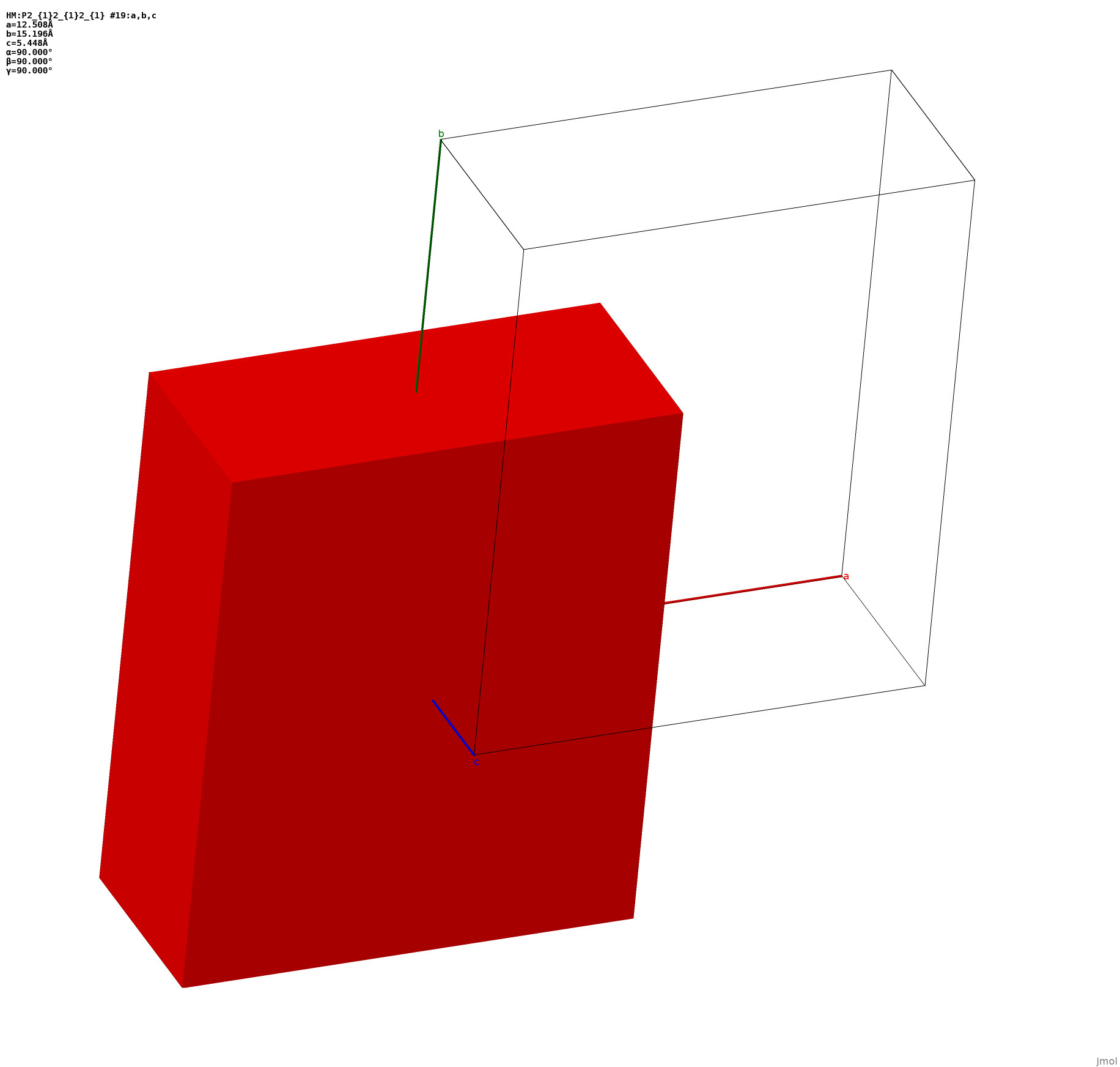 Wigner-Seitz cell for a
	    orthorhombic system